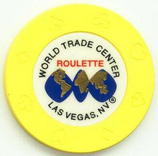 Las Vegas World Trade Center Casino Yellow Roulette Casino Chip